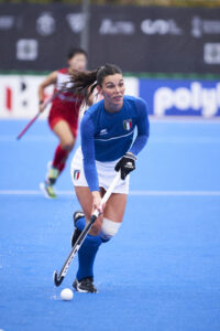Italy in action during the FIH Hockey Women’s Nations Cup Spain 2022 at Poliesportiu Municipal Verge del Carme (Valencia,FIH Hockey Women’s Nations Cup Spain 2022). India 2:0 South Africa