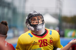 Clara Perez Calderon of Spain #26 in action during the FIH Hockey Women’s Nations Cup Spain 2022 at Poliesportiu Municipal Verge del Carme (Valencia,FIH Hockey Women’s Nations Cup Spain 2022). Spain 2:1 Ireland
